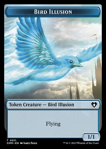 City's Blessing // Bird Illusion Double-Sided Token [Commander Masters Tokens]