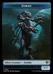 Clue // Zombie (0013) Double-Sided Token [Commander Masters Tokens]