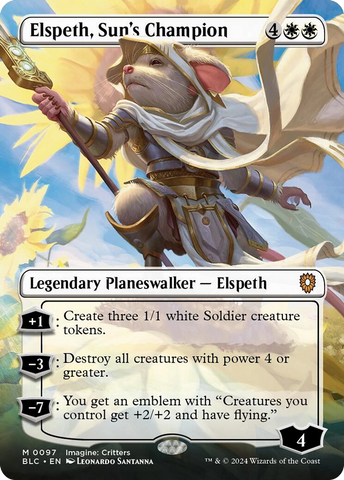 Elspeth, Sun's Champion (Borderless) [Bloomburrow Commander]