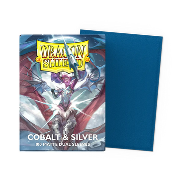 Dragon Shield Sleeves - Matte Dual [Cobalt & Silver]
