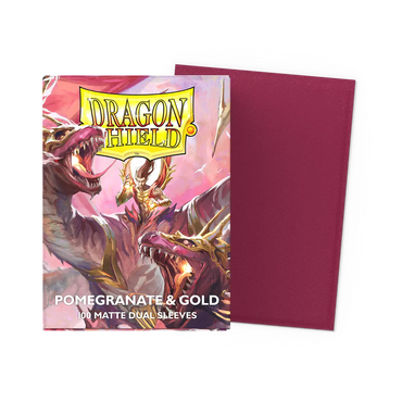 Dragon Shield Sleeves - Matte Dual [Pomegranate & Gold]