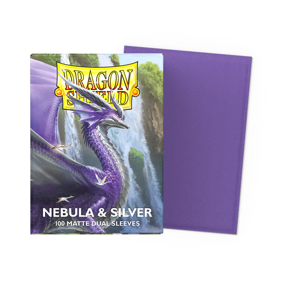 Dragon Shield Sleeves - Matte Dual [Nebula & Silver]