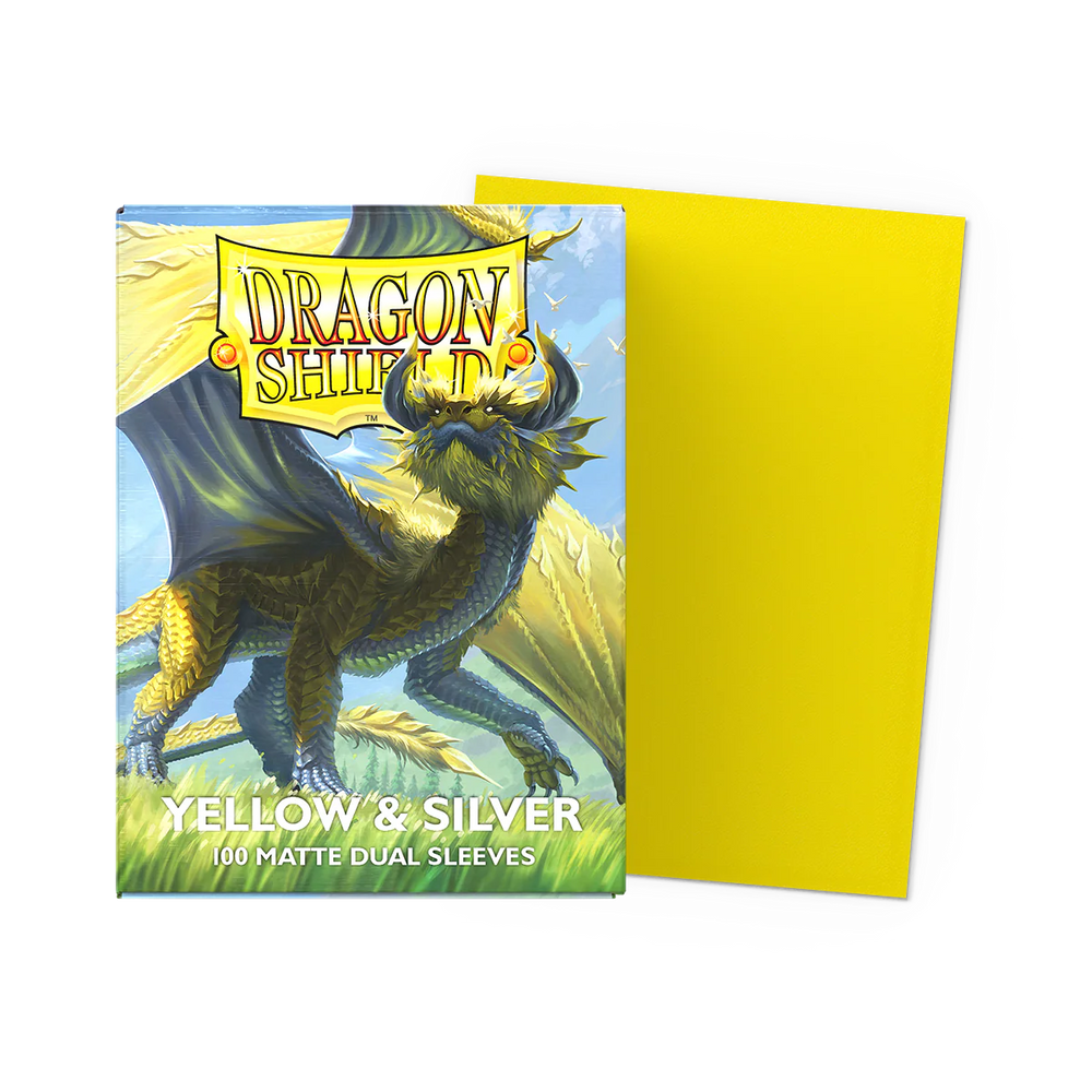 Dragon Shield Sleeves - Matte Dual [Yellow & Silver]