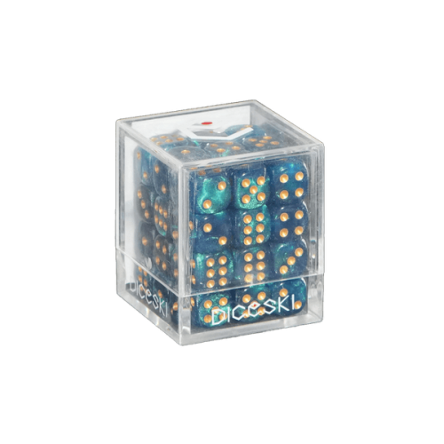 DICESKI 12mm D6 Dice Set - Gemini [Blue & Green]