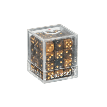 DICESKI 12mm D6 Dice Set - Gemini [Gold & Black]