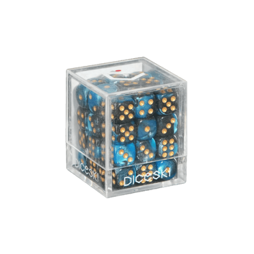 DICESKI 12mm D6 Dice Set - Gemini [Midblue & Black]