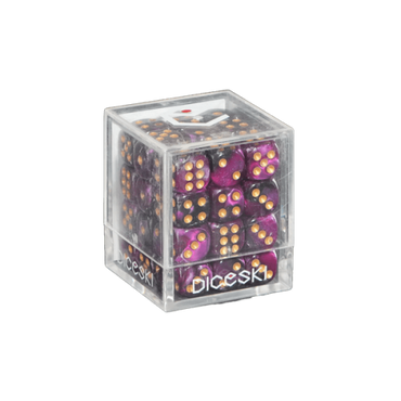 DICESKI 12mm D6 Dice Set - Gemini [Purple & Black]