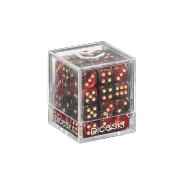 DICESKI 12mm D6 Dice Set - Gemini [Red & Black]