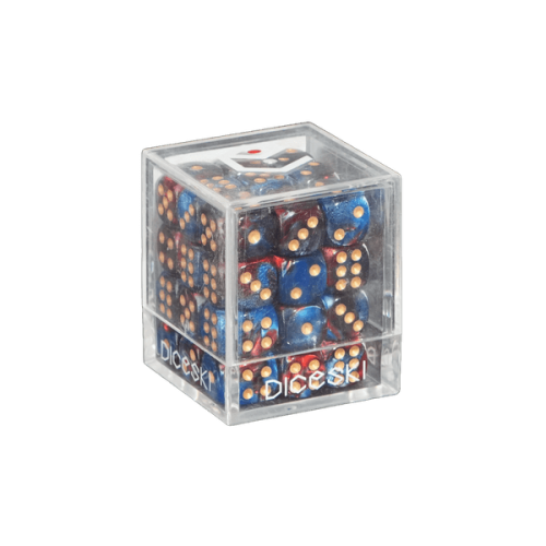 DICESKI 12mm D6 Dice Set - Gemini [Red & Blue]