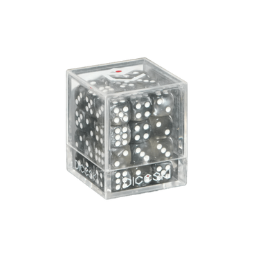 DICESKI 12mm D6 Dice Set - Gemini [Silver & Grey]