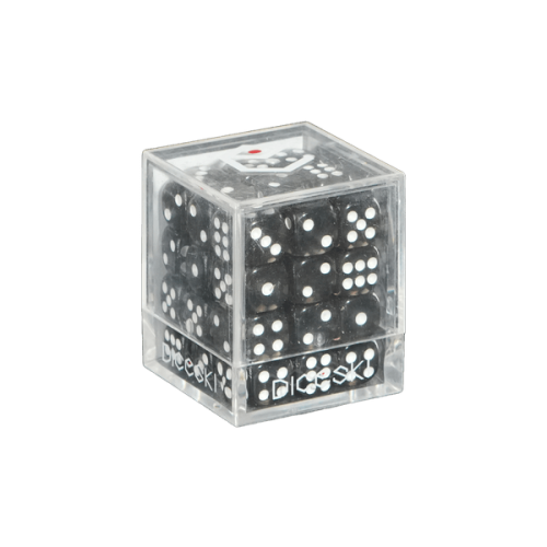 DICESKI 12mm D6 Dice Set - Translucent [Black]