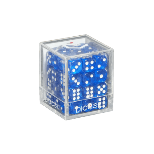 DICESKI 12mm D6 Dice Set - Translucent [Blue]
