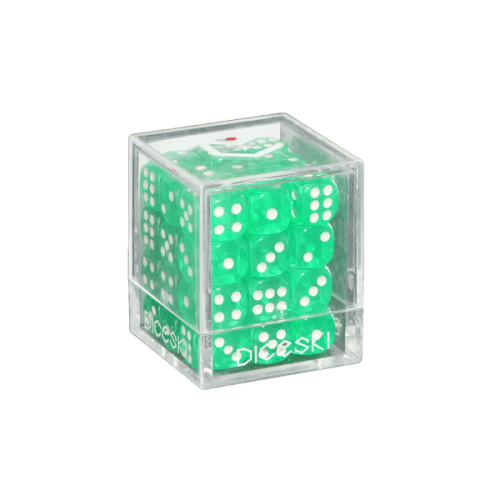 DICESKI 12mm D6 Dice Set - Translucent [Green]