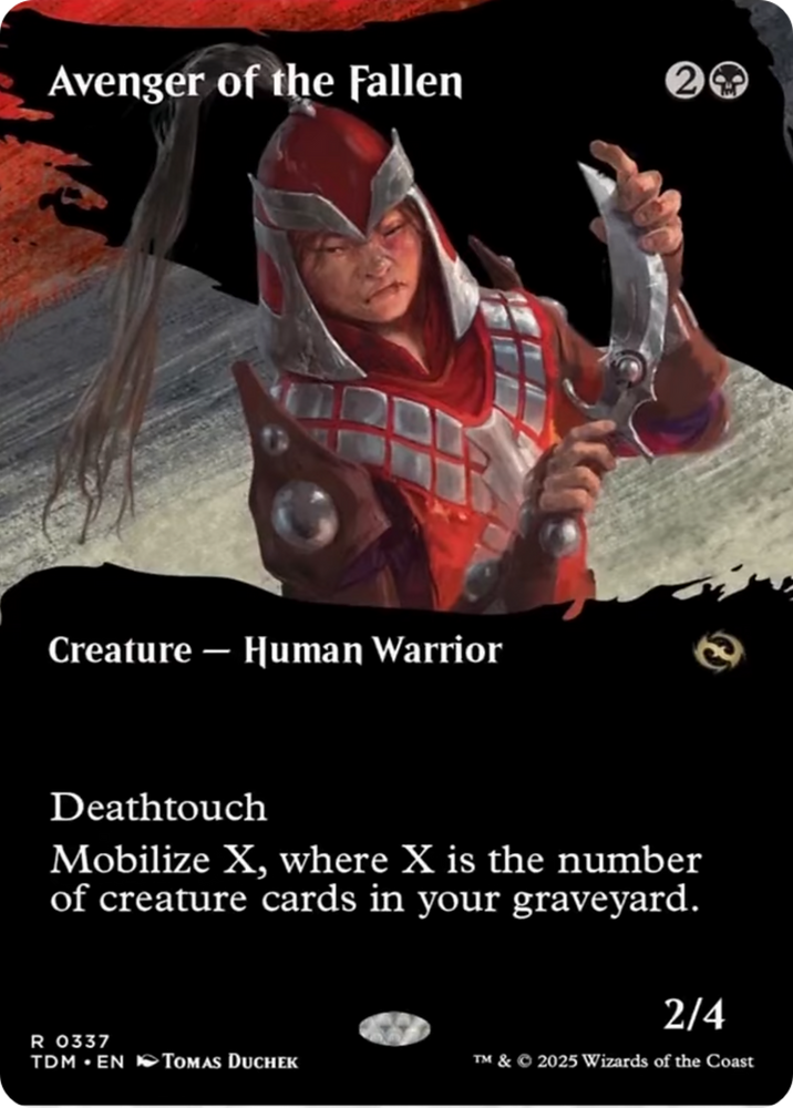 Avenger of the Fallen (Borderless) [Tarkir: Dragonstorm]