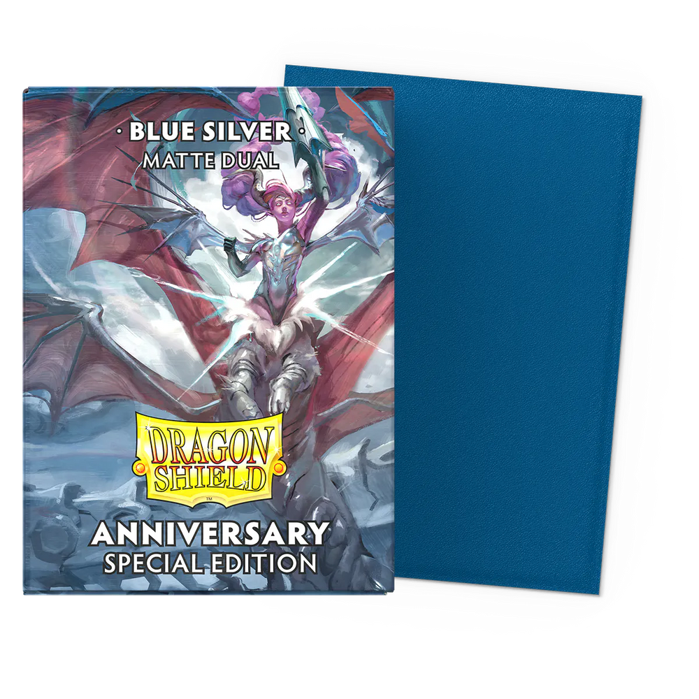 Dragon Shield Sleeves - Matte Dual [Blue Silver]