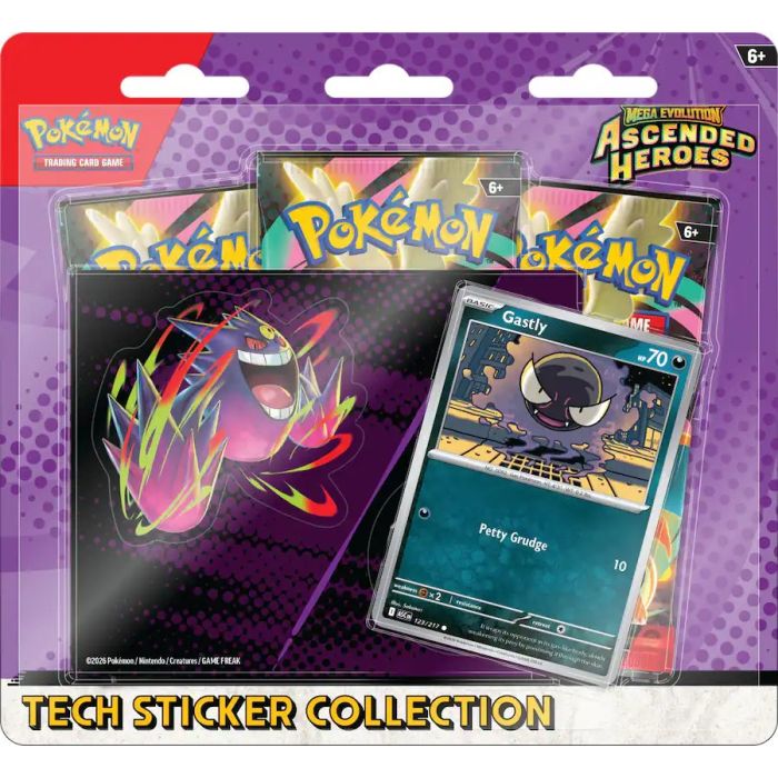 Pokemon Mega Evolution - Ascended Heroes Tech Sticker Collection (Gastly) [ME02.5]