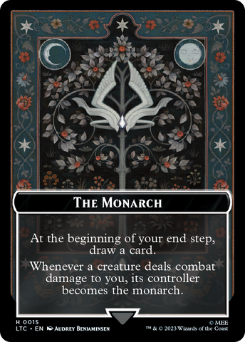 The Monarch // Treasure Double-Sided Token [The Lord of the Rings: Tales of Middle-Earth Commander Tokens]