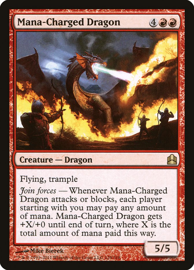Mana-Charged Dragon [Commander 2011] | One MTG