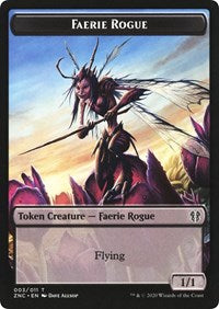 Faerie Rogue // Thopter Double-Sided Token [Zendikar Rising Commander Tokens]