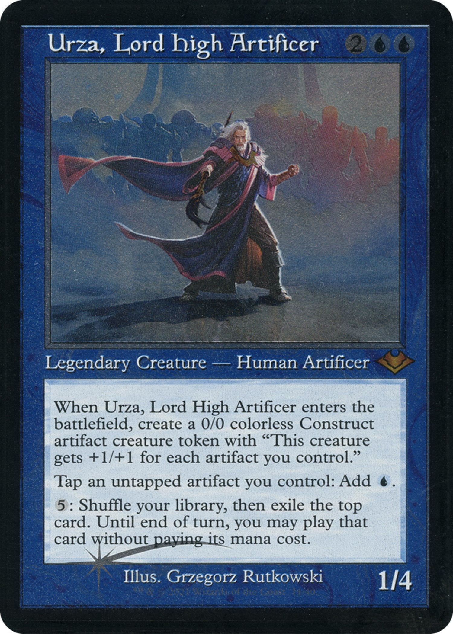 Urza, Lord High Artificer (Retro Foil Etched) [Modern Horizons 2] | One MTG