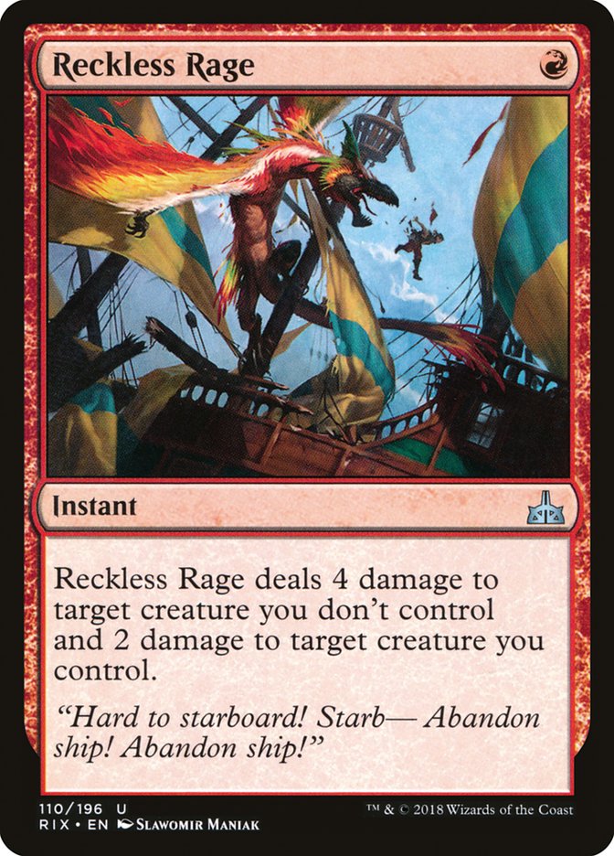 Reckless Rage [Rivals of Ixalan] | One MTG