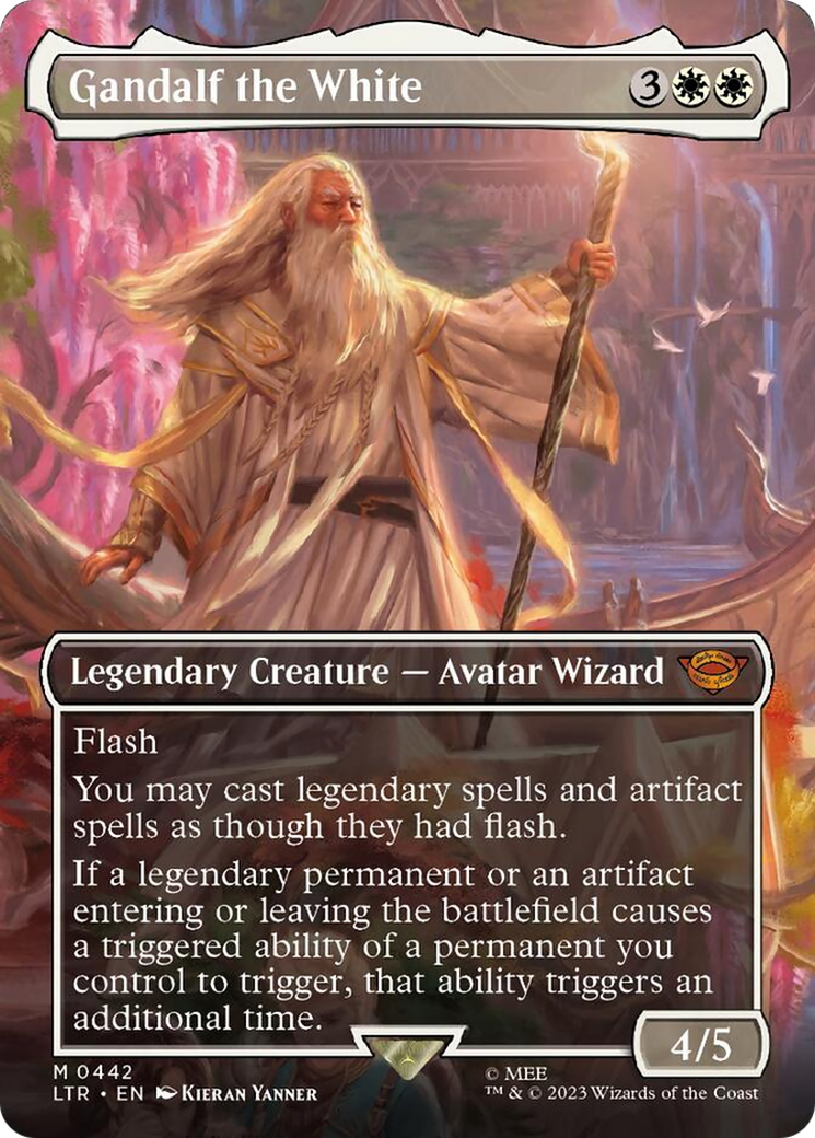 Gandalf the White (Borderless Alternate Art) [The Lord of the Rings: Tales of Middle-Earth] | One MTG