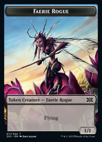 Faerie Rogue // Spirit (008) Double-Sided Token [Double Masters 2022 Tokens]