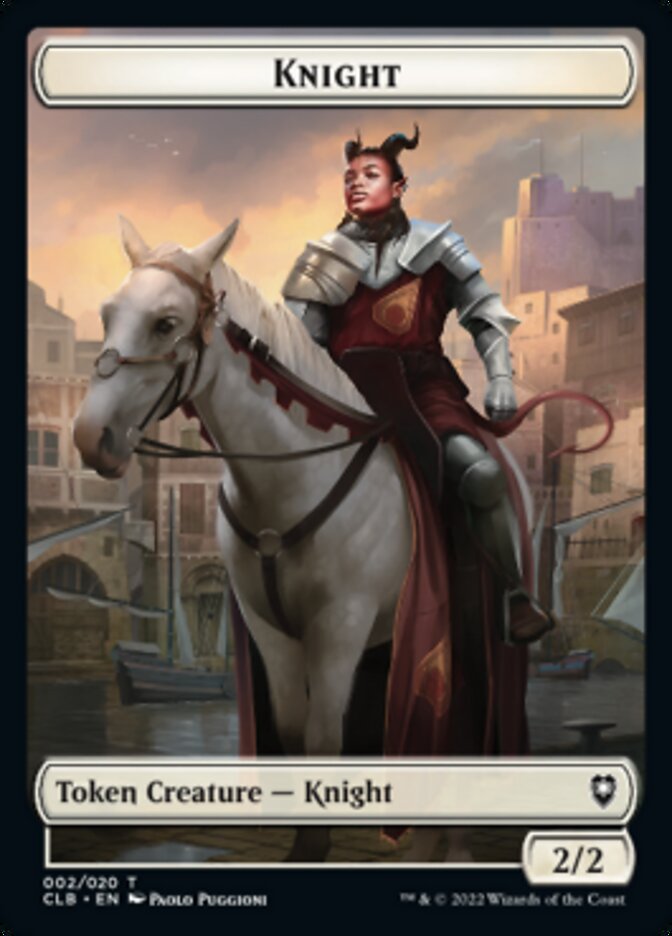 Treasure // Knight Double-Sided Token [Commander Legends: Battle for Baldur's Gate Tokens]