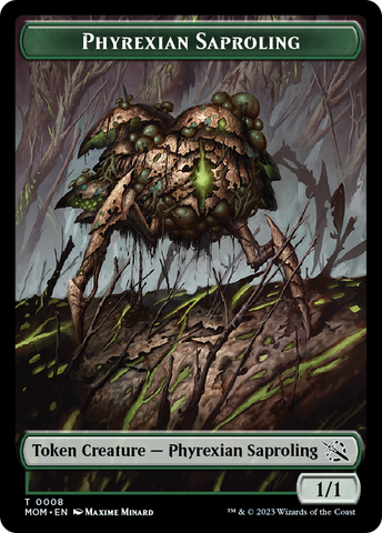Treasure (21) // Phyrexian Saproling Double-Sided Token [March of the Machine Tokens]