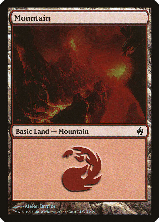 Mountain (33) [Premium Deck Series: Fire and Lightning] | One MTG