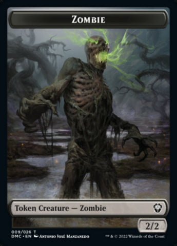 Saproling // Zombie Double-Sided Token [Dominaria United Tokens]