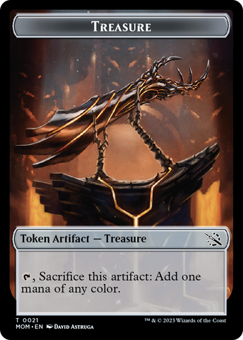 Treasure (21) // Phyrexian Saproling Double-Sided Token [March of the Machine Tokens]