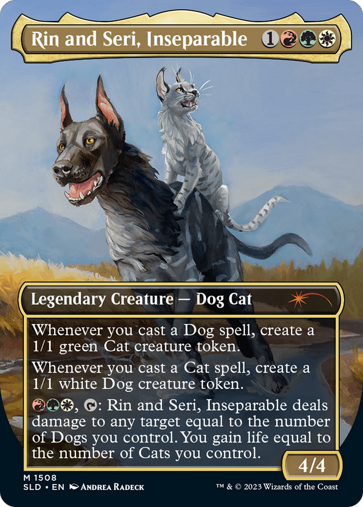 Rin and Seri, Inseparable (1508) // Rin and Seri, Inseparable [Secret Lair Commander Deck: Raining Cats and Dogs]