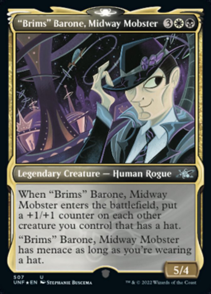 "Brims" Barone, Midway Mobster (Showcase) (Galaxy Foil) [Unfinity] | One MTG