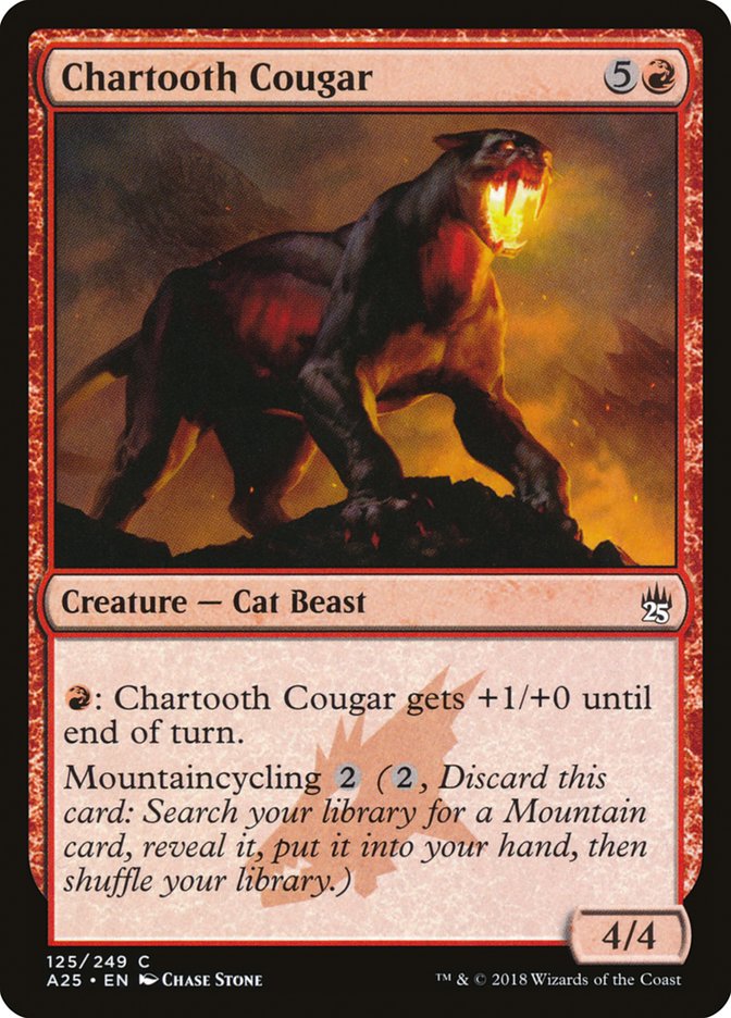 Chartooth Cougar [Masters 25] | One MTG