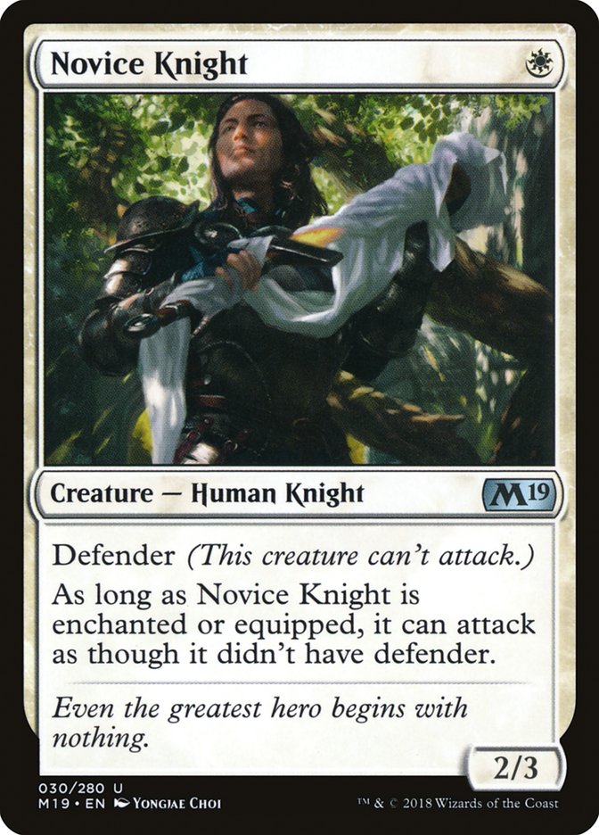 Novice Knight [Core Set 2019] | One MTG
