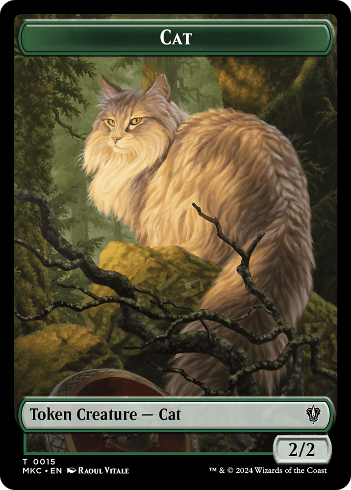 Drake // Cat Double-Sided Token [Murders at Karlov Manor Commander Tokens]