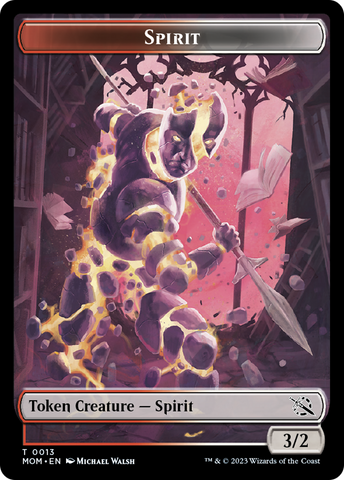 Treasure (20) // Spirit (13) Double-Sided Token [March of the Machine Tokens]
