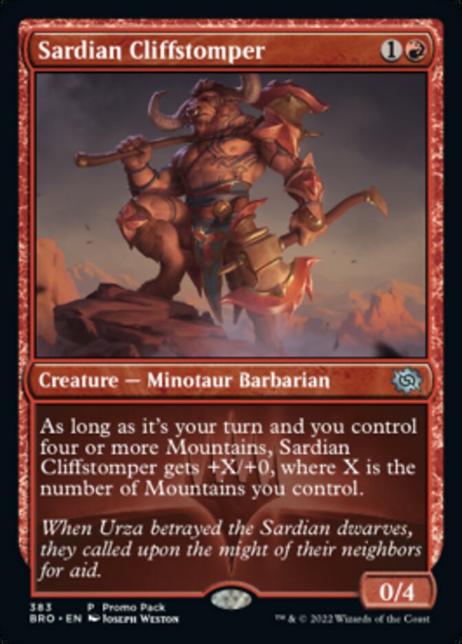 Sardian Cliffstomper (Promo Pack) [The Brothers' War]